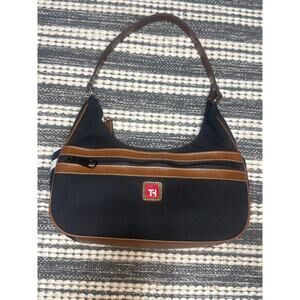 Tommy Hilfiger Classy Shoulder Purse Black Brown Sm/Medium Travel Bag For Fall